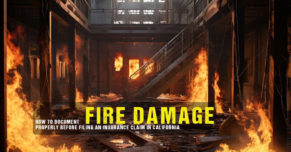 How to Document Fire Damage Properly Before Filing an Insurance Claim in California